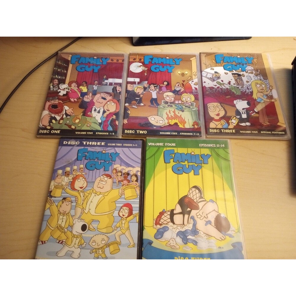 Family Guy Lot 7 Discs DVD DVDs Volume 2 3 4 5 11 Deleted Scenes Peter Brian